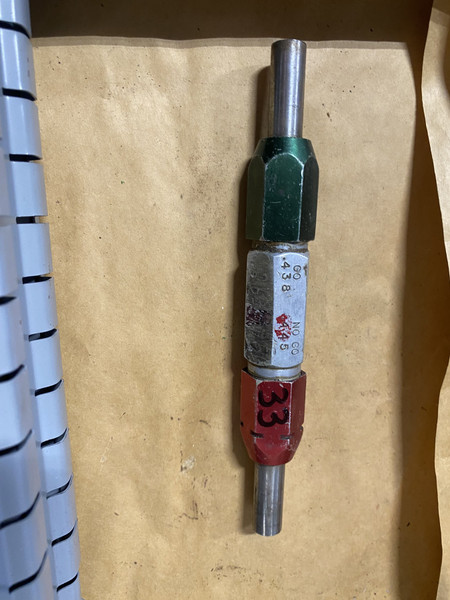 Go / No-Go Plug Gauge 0.438"-0.445" (GO 0.438" / NO-GO 0.445") Machinist Tool Room - Used