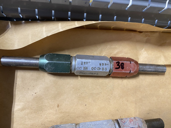 Go / No-Go Plug Gauge 0.442"-0.444" (GO 0.442" / NO-GO 0.444") Machinist Tool Room - Used