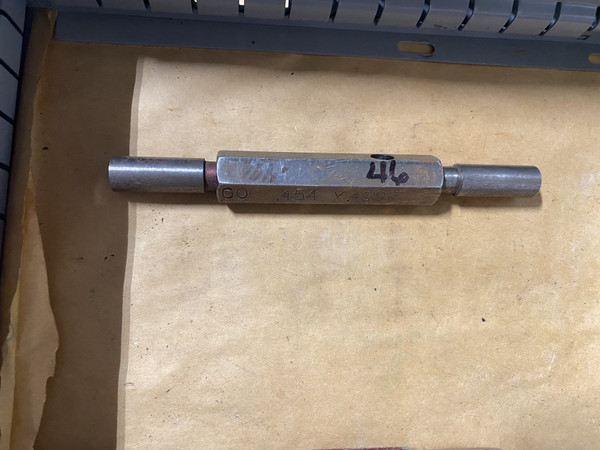 Go / No-Go Plug Gauge 0.454"-0.5" (GO 0.454" / NO-GO 0.5") Machinist Tool Room - Used