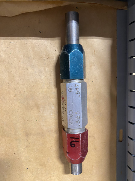 Go / No-Go Plug Gauge 0.547"-0.555" (GO 0.547" / NO-GO 0.555") Machinist Tool Room - Used
