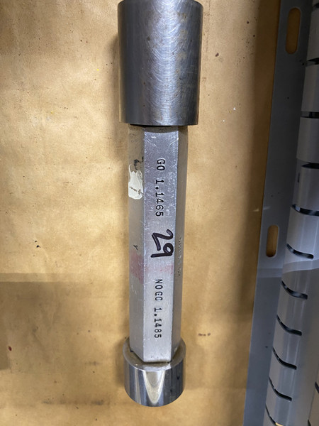 Go / No-Go Plug Gauge 1.1465"-1.1485" (GO 1.1465" / NO-GO 1.1485") Machinist Tool Room - Used