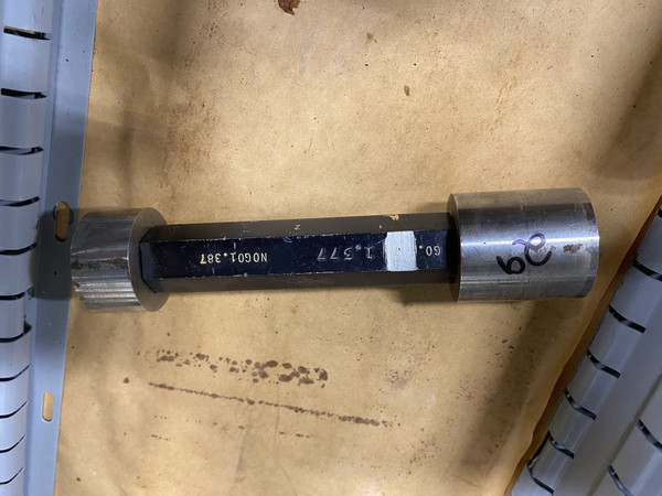 Go / No-Go Plug Gauge 1.377"-1.387" (GO 1.377" / NO-GO 1.387") Machinist Tool Room - Used