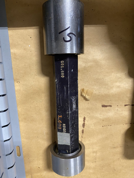 Go / No-Go Plug Gauge 1.68"-1.688" (GO 1.68" / NO-GO 1.688") Machinist Tool Room - Used