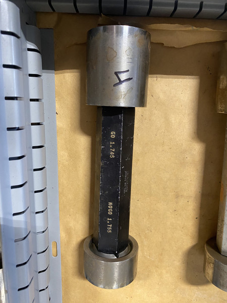 Go / No-Go Plug Gauge 1.745"-1.755" (GO 1.745" / NO-GO 1.755") Machinist Tool Room - Used