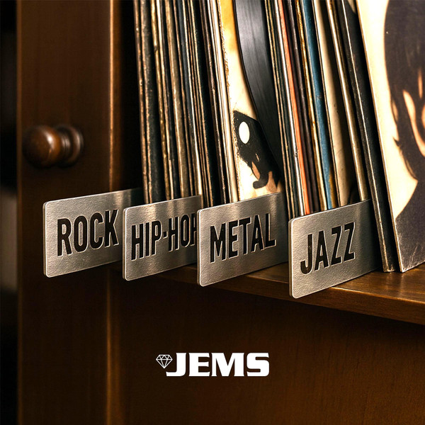 Metal Vinyl Record Dividers – Laser-Cut LP Category Labels, Stainless Steel Vinyl Organizers, Handma