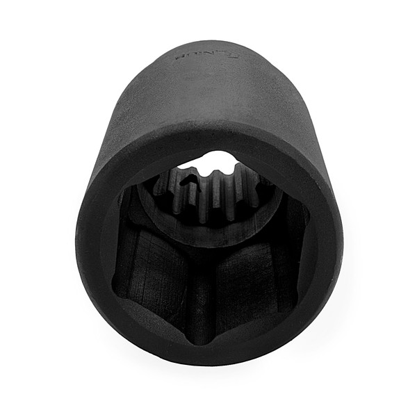 <ul><li>IMPACT SOCKET - #5 Spline Drive 1-7/16" Deep Impact Socket</li><li>SPECIFICATION - Overall length of 100mm (or 3.94 Inches)</li><li>DURABLE MATERIALS - Made from Chromium Molybdenum Alloy Steel for high strength and durability while having anti-corrosive properties</li><li>TOOL ORGANIZATION - Sizes are stamped for permanent and easy identification of size</li><li>SUPERIOR DESIGN - Impact Sockets are heat treated through oil quenching with a matte black oxide coating which creates a tough durable exterior and superior inner core strength for a lifetime of professional use</li><li>PEACE OF MIND - Purchase with confidence backed by the Genius Tools Limited Lifetime Warranty against manufacturer defects</li><li>ANSI STANDARDS - Meets or exceeds the standards established by the American National Standards Institute</li><li>PROFESSIONAL GRADE - Genius Tools are designed and made for use by professional technicians and built to perform over a lifetime of heavy use.</li></ul> <p>Genius Tools Professional Strength you can Trust</p>
<p>Genius Tools Impact Socket Series is designed by professional for professionals.  Each socket begins as a raw Chromium Vanadium or Chromoly Alloy Steel Rod.  Each piece is expertly cut down into the required length and diameter blank slug.  Utilizing our Genius Tools Cold Forging technique, the sockets are formed at room temperature into its basic form whether 6 point or 12 point. </p>
<p>Genius Tools Anti-Corrosion Treatment</p>
<p>Depending on the socket series, we treat our sockets with anti-corrosive treatments to increase the longevity and strength of our sockets, so you can count on consistent and reliable performance from all of our sockets.  Our Impact Socket Series undergoes Black Oxide Treatment, giving it a matte finish with anti-corrosive properties. </p>
<p>Limited Lifetime Warranty</p>
<p>Purchase with confidence as Genius Tools products have a Limited Lifetime Warranty.</p>