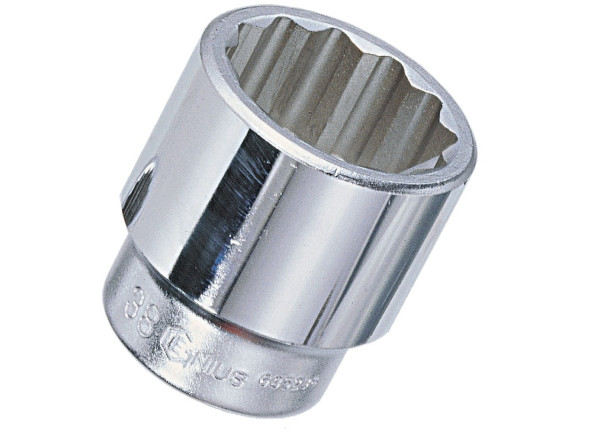 <ul><li>HAND SOCKET - 1-1/2" 12-point Socket</li><li>SPECIFICATIONS - 1" Inch Drive Size with an overall length of 67mm (or 2.64 Inches)</li><li>DURABLE MATERIALS - Made from Chromium Molybdenum Alloy Steel for high strength and durability while having anti-corrosive properties</li><li>TOOL ORGANIZATION - Sizes are stamped for permanent and easy identification of size</li><li>SUPERIOR DESIGN - Chrome polished finish that is tough and resistant to corrosion</li><li>PEACE OF MIND - Purchase with confidence backed by the Genius Tools Limited Lifetime Warranty against manufacturer defects</li><li>ANSI STANDARDS - Meets or exceeds the standards established by the American National Standards Institute<li>PROFESSIONAL GRADE - Genius Tools are designed and made for use by professional technicians and built to perform over a lifetime of heavy use.  Trust Genius for a quality tool at a value cost to you.</ul> <p>Made for Life. Its our motto and with the Genius Tools Hand Socket Series we really mean it. They are built professional grade tough, ready to handle a lifetime of hard work on the job. We use only the best raw materials when we make out tools and we pride ourselves on the precision and quality.</p>
<p>Genius Tools Hand Sockets are designed for maximum life and performance. Using only the highest quality materials, our Hand Sockets are made from industry leading Chrome Vanadium or Chrome Molybdenum steel and are heat treated for maximum strength. </p>