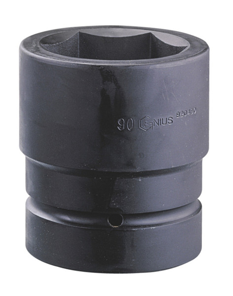 <ul><li>IMPACT SOCKET - 2-1/2" Dr. 150mm Impact Socket</li><li>SPECIFICATION - Overall length of 192mm (or 7.56 Inches)</li><li>DURABLE MATERIALS - Made from Chromium Molybdenum Alloy Steel for high strength and durability while having anti-corrosive properties</li><li>TOOL ORGANIZATION - Sizes are stamped for permanent and easy identification of size</li><li>SUPERIOR DESIGN - Impact Sockets are heat treated through oil quenching with a matte black oxide coating which creates a tough durable exterior and superior inner core strength for a lifetime of professional use</li><li>PEACE OF MIND - Purchase with confidence backed by the Genius Tools Limited Lifetime Warranty against manufacturer defects</li><li>ANSI STANDARDS - Meets or exceeds the standards established by the American National Standards Institute</li><li>PROFESSIONAL GRADE - Genius Tools are designed and made for use by professional technicians and built to perform over a lifetime of heavy use.</li></ul> <p>Genius Tools Professional Strength you can Trust</p>
<p>Genius Tools Impact Socket Series is designed by professional for professionals.  Each socket begins as a raw Chromium Vanadium or Chromoly Alloy Steel Rod.  Each piece is expertly cut down into the required length and diameter blank slug.  Utilizing our Genius Tools Cold Forging technique, the sockets are formed at room temperature into its basic form whether 6 point or 12 point. </p>
<p>Genius Tools Anti-Corrosion Treatment</p>
<p>Depending on the socket series, we treat our sockets with anti-corrosive treatments to increase the longevity and strength of our sockets, so you can count on consistent and reliable performance from all of our sockets.  Our Impact Socket Series undergoes Black Oxide Treatment, giving it a matte finish with anti-corrosive properties. </p>
<p>Limited Lifetime Warranty</p>
<p>Purchase with confidence as Genius Tools products have a Limited Lifetime Warranty.</p>