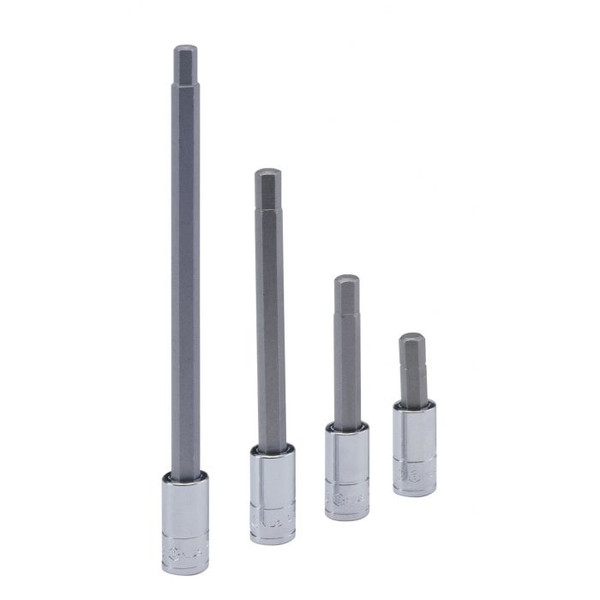 Genius Tools 1/4" Dr. 3/32" Hex Bit Socket 100mmL - 208+3506