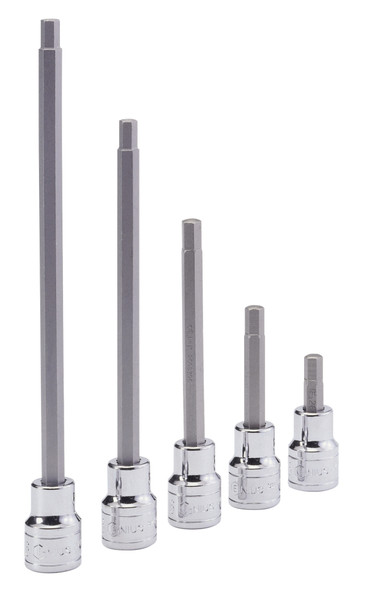 <ul><li>BIT SOCKET - 3/8" Dr. 5/16" Hex Bit Socket 220mmL</li><li>SPECIFICATION - Overall length of 220mm (or 8.66 Inches)</li><li>DURABLE MATERIALS - Made from High Speed Steel for high strength and durability while having anti-corrosive properties</li><li>TOOL ORGANIZATION - Sizes are stamped for permanent and easy identification of size</li><li>RELIABLE AND EFFECTIVE - Our Bit Sockets are securely attached, interchangeable, and are built to handle the rigorous needs of professional technicians.</li><li>PEACE OF MIND - Purchase with confidence backed by the Genius Tools Limited Lifetime Warranty against manufacturer defects</li><li>ANSI STANDARDS - Meets or exceeds the standards established by the American National Standards Institute</li><li>PROFESSIONAL GRADE - Genius Tools are designed and made for use by professional technicians and built to perform over a lifetime of heavy use.</li></ul> Genius Tools Bit Sockets are designed for maximum life and performance.  Using only the highest quality materials, our Bit Sockets are made from industry leading Chrome Vanadium or Chrome Molybdenum steel and are heat treated for maximum strength.  <br /> <br />
To guarantee the highest level of quality, we maintain strict production standards.  From raw material inspection, production control, quality and function
