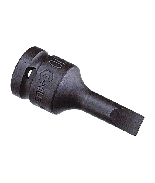 <ul><li>SLOTTED IMPACT BIT SOCKET - 1.6 x 10.0mm Slotted Bit Socket</li><li>SPECIFICATIONS - 3/8" Inch Drive Size with an overall length of 76mm (or 2.99 Inches)</li><li>DURABLE MATERIALS - Made from Chromium Molybdenum Alloy Steel for high strength and durability while having anti-corrosive properties</li><li>TOOL ORGANIZATION - Sizes are stamped for permanent and easy identification of size</li><li>SUPERIOR DESIGN - Heat treated through oil quenching with a matte black oxide coating which creates a tough durable exterior and superior inner core strength for a lifetime of professional use for our slotted / standard impact bit sockets</li><li>PEACE OF MIND - Purchase with confidence backed by the Genius Tools Limited Lifetime Warranty against manufacturer defects</li><li>ANSI STANDARDS - Meets or exceeds the standards established by the American National Standards Institute<li>PROFESSIONAL GRADE - Genius Tools are designed and made for use by professional technicians and built to perform over a lifetime of heavy use.  Trust Genius for a quality tool at a value cost to you.</ul> <p>Quality you can trust: Genius Tools impact sockets, impact bits and impact bit sockets are made for professionals and serious tool users. We offer bit sockets and impact bit sockets. One in chrome vanadium and one in chrome molybdenum. Our multi-step manufacturing process ensures that our tools meet ANSI specs.</p>
<p>Our bit sockets come in drive sizes between ¼” to ½” and out impact bit sockets come in drive sizes between 3/8" and 1". All of our bit sockets come in multiple lengths and multiple tip configurations.</p>