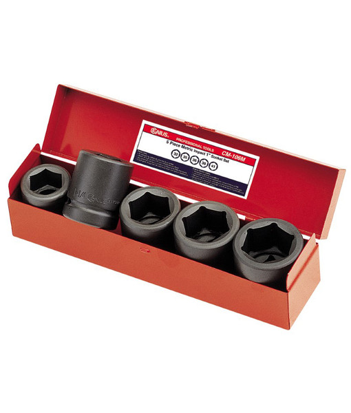 GENIUS TOOLS CM-025-2 5PC 1" Dr. SAE Impact Socket Set (new item # CM-805S)