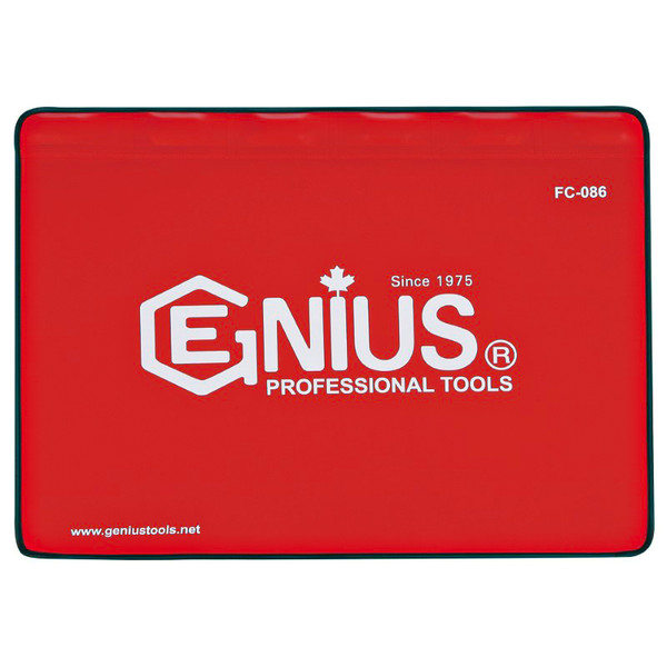 <ul>
<li>FENDER COVER - 1050 x 580mm Magnetic Fender Cover FC-116</li>
<li>TOUGH - Durable faux leather cover with soft internal fabric and magnets</li>
<li>RELIABLE - Stops tools and other objects from scratching car surfaces while completing jobs</li>
<li>PEACE OF MIND - Purchase with confidence backed by the Genius Tools Limited Lifetime Warranty against manufacturer defects</li>
<li>ANSI STANDARDS - Meets or exceeds the standards established by the American National Standards Institute</li>
<li>PROFESSIONAL GRADE - Genius Tools are designed and made for use by professional technicians and built to perform over a lifetime of heavy use. Trust Genius for a quality tool at a value cost to you.</li>
<li>ADDITIONAL DETAILS - Please scroll down to see additional information and included pieces in the description area below.</li>
</ul> <div class="col-md-12 col-sm-12 allpadding bglightplusplus">
<div class="col-md-6 col-sm-6 allpadding">
<table class="table bglightplusplus allmarging tablheit" width="100%">
<tbody>
<tr class="bglightgrayplu"><th width="22%"><strong>Item No.</strong></th><th width="78%"><strong>Description</strong></th></tr>
<tr class="anocolor">
<td colspan="2">Includes strong magnets which attract and stay on any metal surface easily</td>
</tr>
<tr class="anocolor">
<td colspan="2">105cm x 58cm</td>
</tr>
</tbody>
</table>
</div>
<div class="col-md-6 col-sm-6 allpadding">
<table class="table bglightplusplus allmarging tablheit" width="100%">
<tbody>
<tr class="bglightgrayplu hideheding"><th width="22%"><strong> </strong></th><th width="78%"><strong> </strong></th></tr>
</tbody>
</table>
</div>
</div>
<div class="divider"> </div>
<div class="col-md-12 col-sm-12 table-responsive allpadding margin-top20">
<table class="table text-center bglightplusplus">
<tbody>
<tr class="bglightgrayplu">
<td>Item No.</td>
<td>NULL</td>
<td>Weight<br />G</td>
<td>PCS </td>
<td>G.W. <br />kgs.</td>
<td>CUFT </td>
<td>Code <br />@</td>
<td> </td>
</tr>
<tr class="anocolor  detaltabl">
<td><strong>FC-116</strong></td>
<td>NULL</td>
<td class="td">920</td>
<td>20</td>
<td>17.0</td>
<td>1.85</td>
<td>004000</td>
<td>
<div class="wrapperBox">
<div class="qtytext"><input id="7047_qty" class="form-control resultinpur btybox" type="text" name="7047_qty" /></div>
</div>
</td>
</tr>
</tbody>
</table>
</div>