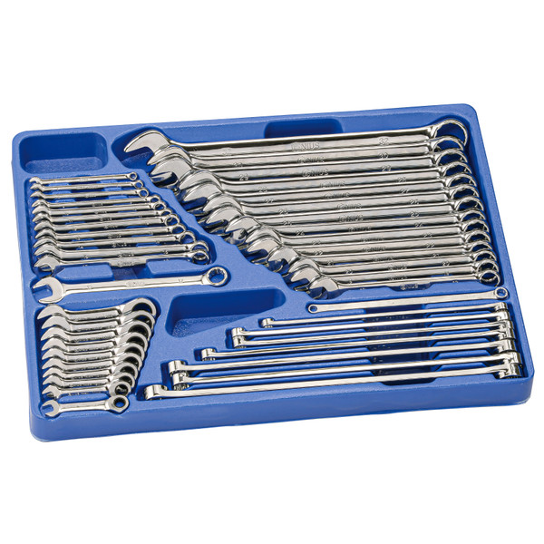 <ul>
<li>COMPLETE WRENCH SET - 44pc Metric Complete Wrench Set MS-044M</li>
<li>CONVENIENT - Comes in a durable plastic tray for secure storage and labeled for easy organization</li>
<li>ORGANIZED -&nbsp;Highly visible and permanently-stamped part identification for quick selection</li>
<li>PEACE OF MIND - Purchase with confidence backed by the Genius Tools Limited Lifetime Warranty against manufacturer defects</li>
<li>ANSI STANDARDS - Meets or exceeds the standards established by the American National Standards Institute</li>
<li>PROFESSIONAL GRADE - Genius Tools are designed and made for use by professional technicians and built to perform over a lifetime of heavy use. Trust Genius for a quality tool at a value cost to you.</li>
<li>ADDITIONAL DETAILS - Please scroll down to see additional information and included pieces in the description area below.</li>
</ul>
<ul></ul>
<ul></ul> <p><span>Includes:</span><br /><span>Metric Combination Wrench (Chrome Finish)&nbsp;</span><br /><span>748206 6mm Combination Wrench 130mmL&nbsp;</span><br /><span>748207 7mm Combination Wrench 135mmL&nbsp;</span><br /><span>748208 8mm Combination Wrench 142mmL&nbsp;</span><br /><span>748209 9mm Combination Wrench 154mmL&nbsp;</span><br /><span>748210 10mm Combination Wrench 162mmL&nbsp;</span><br /><span>748211 11mm Combination Wrench 170mmL&nbsp;</span><br /><span>748212 12mm Combination Wrench 175mmL&nbsp;</span><br /><span>748213 13mm Combination Wrench 180mmL&nbsp;</span><br /><span>748214 14mm Combination Wrench 195mmL&nbsp;</span><br /><span>748215 15mm Combination Wrench 205mmL&nbsp;</span><br /><span>748216 16mm Combination Wrench 205mmL&nbsp;</span><br /><span>748217 17mm Combination Wrench 228mmL&nbsp;</span><br /><span>748218 18mm Combination Wrench 228mmL&nbsp;</span><br /><span>748219 19mm Combination Wrench 250mmL&nbsp;</span><br /><span>748220 20mm Combination Wrench 250mmL&nbsp;</span><br /><span>748221 21mm Combination Wrench 270mmL&nbsp;</span><br /><span>748222 22mm Combination Wrench 295mmL&nbsp;</span><br /><span>748223 23mm Combination Wrench 295mmL&nbsp;</span><br /><span>748224 24mm Combination Wrench 315mmL&nbsp;</span><br /><span>748225 25mm Combination Wrench 338mmL&nbsp;</span><br /><span>748226 26mm Combination Wrench 338mmL&nbsp;</span><br /><span>748227 27mm Combination Wrench 360mmL&nbsp;</span><br /><span>748228 28mm Combination Wrench 360mmL&nbsp;</span><br /><span>748229 29mm Combination Wrench 395mmL&nbsp;</span><br /><span>748230 30mm Combination Wrench 395mmL&nbsp;</span><br /><span>748232 32mm Combination Wrench 430mmL&nbsp;</span><br /><br /><span>Metric Extra Long Box End Wrench (Chrome Finish)&nbsp;</span><br /><span>780810L 8 x 10mm Extra Long Box End Wrench 235mmL&nbsp;</span><br /><span>781012L 10 x 12mm Extra Long Box End Wrench 292mmL&nbsp;</span><br /><span>781214L 12 x 14mm Extra Long Box End Wrench 330mmL&nbsp;</span><br /><span>781315L 13 x 15mm Extra Long Box End Wrench 330mmL&nbsp;</span><br /><span>781417L 14 x 17mm Extra Long Box End Wrench 369mmL&nbsp;</span><br /><span>781618L 16 x 18mm Extra Long Box End Wrench 407mmL&nbsp;</span><br /><span>781719L 17 x 19mm Extra Long Box End Wrench 407mmL&nbsp;</span><br /><span>782224L 22 x 24mm Extra Long Box End Wrench 435mmL&nbsp;</span><br /><br /><span>Metric Stubby Combination Ratcheting Wrench (Chrome Finish)&nbsp;</span><br /><span>760210 10mm Stubby Combination Ratcheting Wrench 96mmL&nbsp;</span><br /><span>760211 11mm Stubby Combination Ratcheting Wrench 100mmL&nbsp;</span><br /><span>760212 12mm Stubby Combination Ratcheting Wrench 104mmL&nbsp;</span><br /><span>760213 13mm Stubby Combination Ratcheting Wrench 108mmL&nbsp;</span><br /><span>760214 14mm Stubby Combination Ratcheting Wrench 114mmL&nbsp;</span><br /><span>760215 15mm Stubby Combination Ratcheting Wrench 118mmL&nbsp;</span><br /><span>760216 16mm Stubby Combination Ratcheting Wrench 122mmL&nbsp;</span><br /><span>760217 17mm Stubby Combination Ratcheting Wrench 128mmL&nbsp;</span><br /><span>760218 18mm Stubby Combination Ratcheting Wrench 132mmL&nbsp;</span><br /><span>760219 19mm Stubby Combination Ratcheting Wrench 138mmL&nbsp;</span><br /><span>Plastic Tray 1/1</span></p>