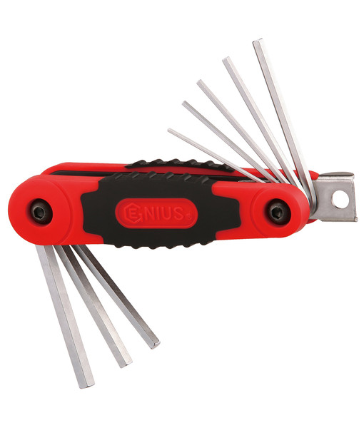 Genius Tools 8PC SAE Folding Hex Key Wrench Set - HK-008GSF