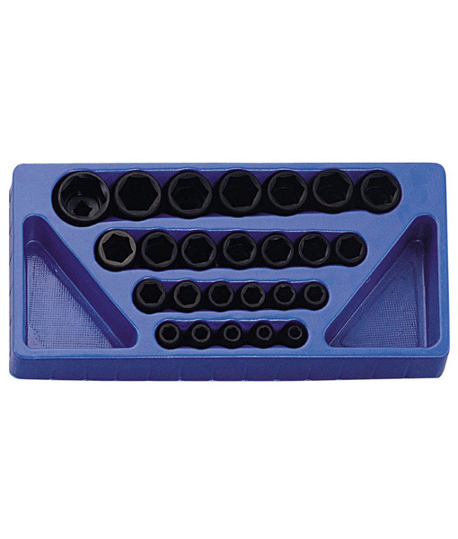 Genius Tools 25PC 1/2" Dr. Metric Impact Socket Set - TF-425M