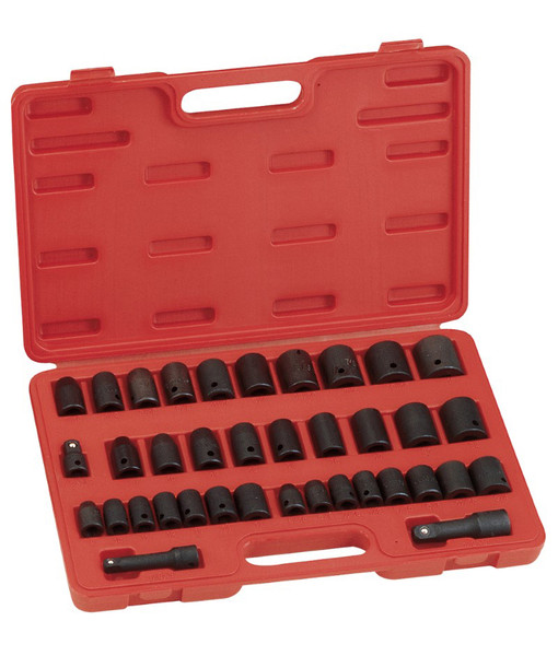 Genius Tools 37PC 3/8 & 1/2" Dr. Impact Socket Set - TF-4338-1