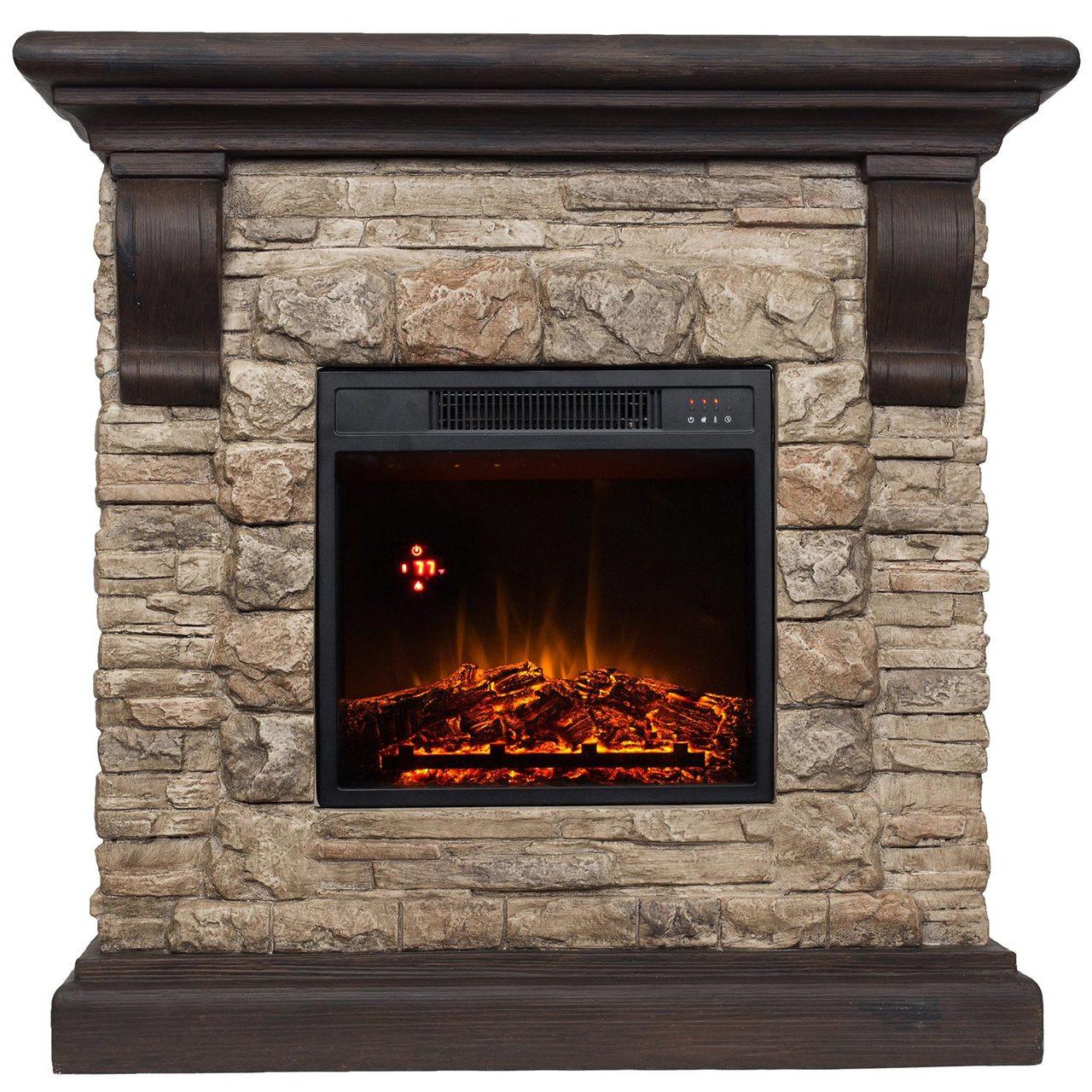 Comfort Glow Qsf8212r Yorkshire Castle Stone Mantel With Ir Quartz Electric Fireplace