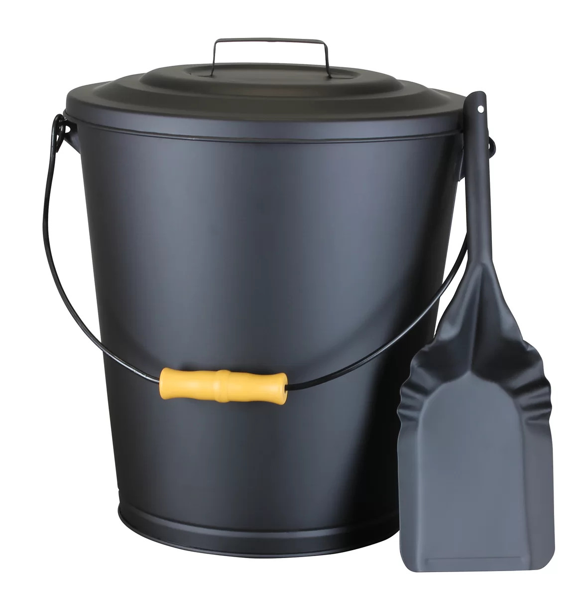 Comfort Glow 6-Gallon Ash Bucket with Shovel, Tight Lid, Wooden