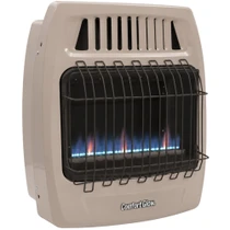 front right angle image of comfort glow 20,000 btu blue flame vent free heater dual fuel propane or natural gas