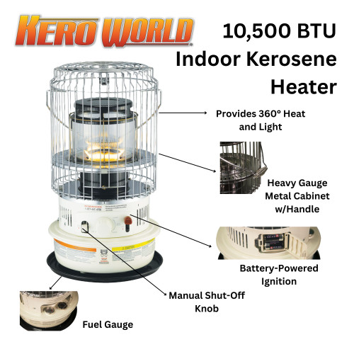 Kero World Radiant & Convection Kerosene Heater KW-12