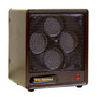 RIGHT ANGLE VIEW OF PORTABLE BROWN BOX HEATER