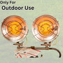outdoor use image of double burner tank top heater turned on
