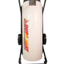 TOP VIEW OF WHITE KEROSENE FORCED AIR HEATER WITH HANDLE KIT AND FLAT FREE ALL SEASON TIRES