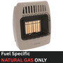 image of the comfort glow 12,000 btu showcasing it is fuel specific and runs on natural gas only