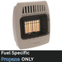 image of comfort glow 12,000 BTU noting this item is fuel specific and runs on propane only