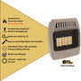 product highlights image of Comfort Glow 18,000 BTU infrared radiant vent free heater, natural gas