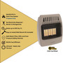 product highlights image of Comfort Glow 18,000 BTU infrared radiant vent free heater, propane