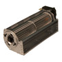 RIGHT SIDE VIEW OF CAGE STYLE BLOWER USED TO CIRCULATE THE HEATED AIR