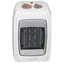 FRONT VIEW OF BEIGE PORTABLE ELECTRIC HEATER