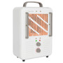 RIGHT ANGLE VIEW OF HEATER WITH HEATING ELEMENTS GLOWING