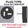 image showcasing plug type for mountable corded garage heater