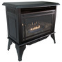 RIGHT ANGLE VIEW OF STOVE LOG SET BURNING - GSD2846 The Monterey Gas Stove