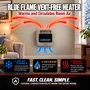 heating process for  comfort glow 20,000 btu blue flame vent free heater dual fuel propane or natural gas