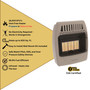 product highlights image of Comfort Glow 18,000 BTU infrared radiant vent free heater, propane and natural gas