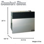 product dimension image of Comfort Glow 17000 BTU liquid propane direct vent heater