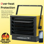 image of 240 volt hard-wire electric heater noting the over heat protection