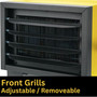 close up of front grills that are adjustable and removeable image of 240 volt hard-wire electric heater