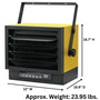 product dimension image of 240 volt hard-wire electric heater