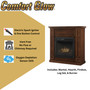 Comfort Glow Dual Fuel Ventless Gas Fireplace 26000 BTU Heats 950 sq ft Walnut Finish - GFD3810T