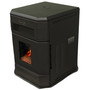 front left angled image of freestanding pellet stove
