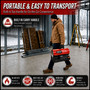 image of 80,000 btu Reddy Heater kerosene forced air heater showing it is portable and easy to transport via the carry handle