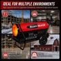 image of 400,000 btu Reddy Heater kerosene forced air heater showing ideal environments this heater can be used in