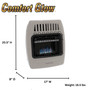 HEATER DIMENSIONS: 20.5" H X 8" D X 17" W