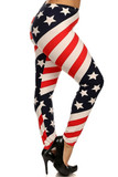 Twisted USA Flag Leggings - Plus Size