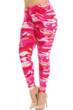 Buttery Smooth Pink Camouflage Plus Size Leggings